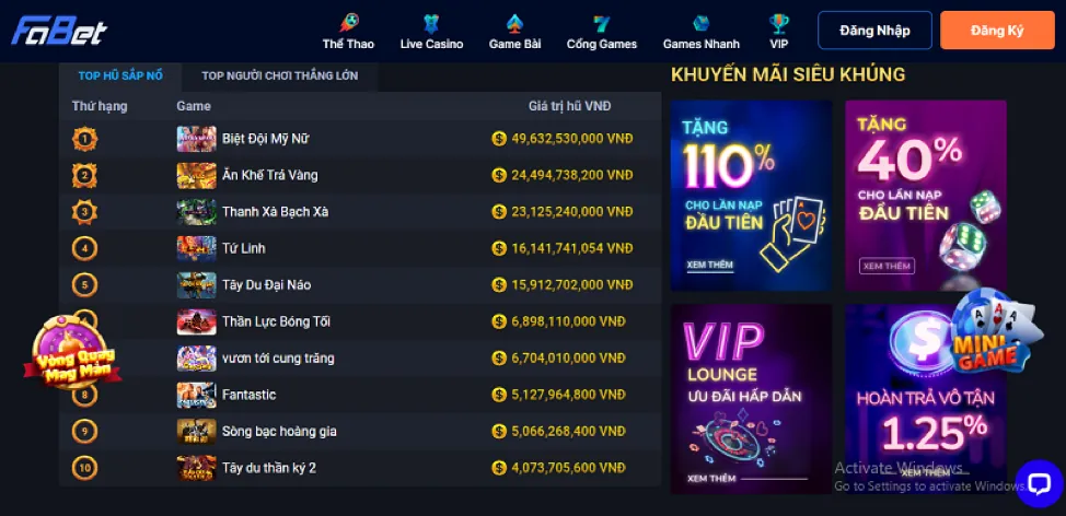 Giao diện game bắn cá comebet mượt mà